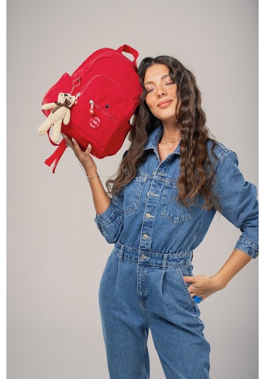 Ççs Kadın 17952 Sırt Çantası Kirmizi Kırmızı