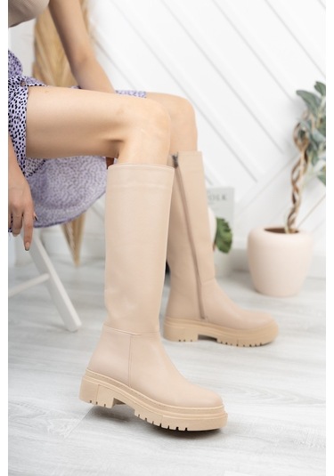 Park Moda Parkmoda Kbt122 Kadın Çizme Ten Ten