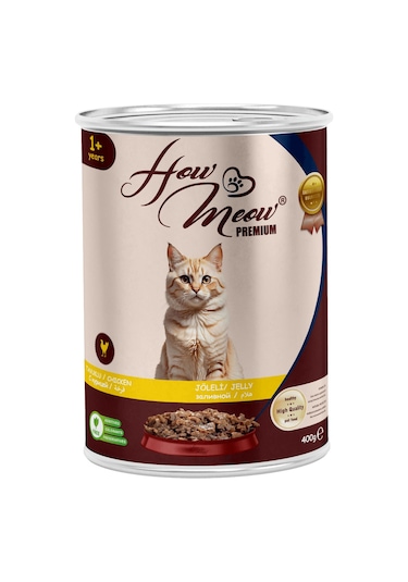 How Meow Jöleli Tavuk Ciğerli Yetişkin Kedi Maması 12 x 400 G