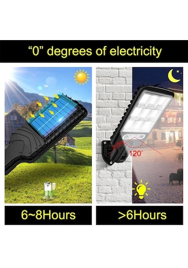 Sones 616 Güneş Enerjili Sokak Lambası Led İnsan Vücudu İndüksiyon Bahçe Lambası, Özellik: 72 Smd Uzaktan Kumanda Yok