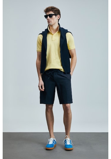 Lufian Erkek Polo Yaka T Shirt 111040206 Sarı Sarı Lufian Erkek Polo Yaka T Shirt 111040206 Sarı Sarı