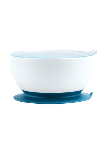 Sones Bebek Tamamlayıcı Gıda Kabı Kapaklı Bebek Beslenme Sofra Takımı Vakumlu Kase Mavi