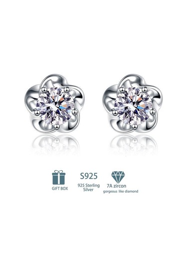 Beyaz Tancise Klasik 925 Ayar Gümüş Pembe Sarı 7a Zirkon Küpe Damla Küpe Kadınlar İçin Düğün Parti Hediyeleri E