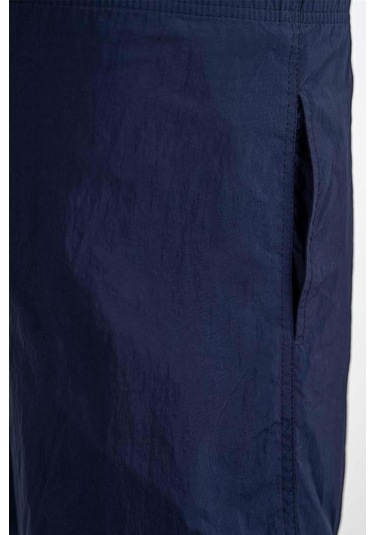 Lacivert Su İtici Özellikli Naylon Kumaş Düz Renk Basic Erkek Plaj Deniz Şort Mayo - 540-lacivert 001