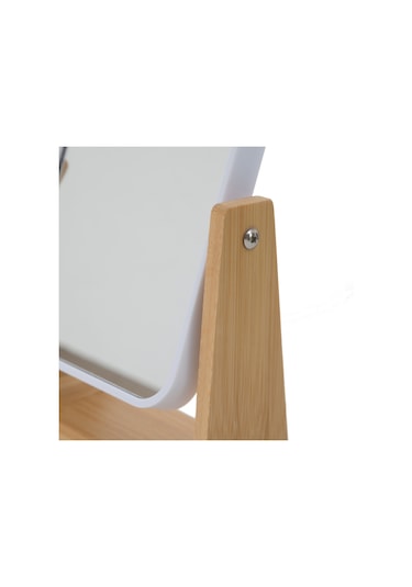 Mudo Home Boho Bambu Büyüteçli Ayna Beyaz 16x5,8x21,8 696123