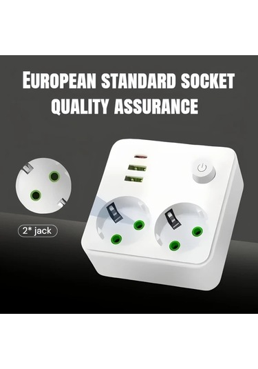 Siyah Ql-86u 5-eu Prizli Güç Şeridi Çoklu Seviyeli Adaptör, Masaüstü/duvar Adaptörü. Yatak Odası Güç Şeridi/mutfak Güç Şeridi/oturma Odası Güç Şeridi