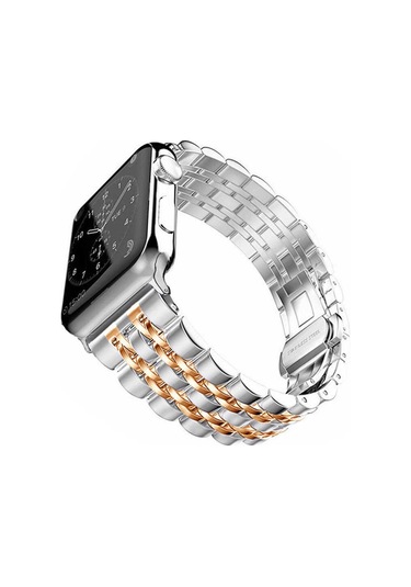 iOs Uyumlu Watch 42mm Uyumlu Krd-14 Metal Kordon Rose Gold