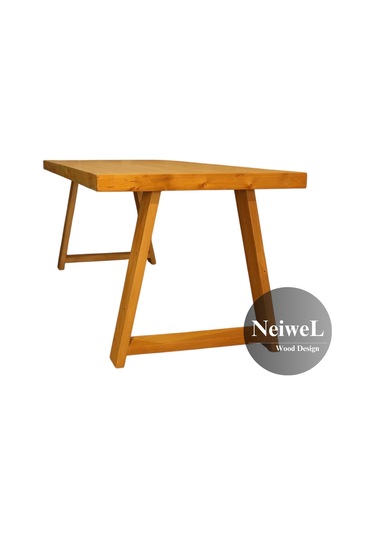 Neiwel Siam Doğal Ahşap Yemek Masası-70-140 Açık Ceviz