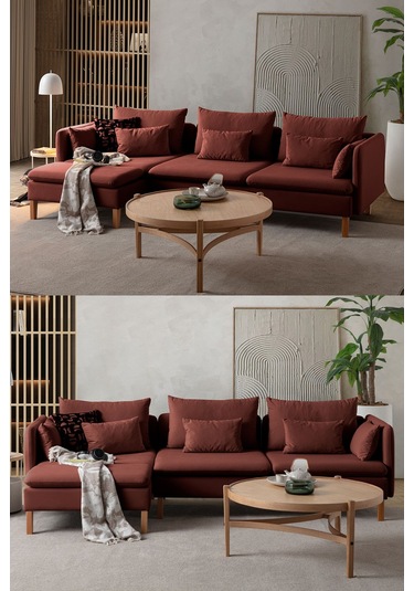 Flexy Köşe Koltuk Takımı Kiremit