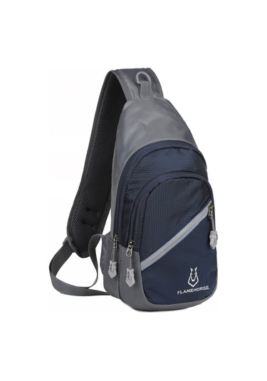 Fosenze Su Geçirmez Nilon Askılı Çanta, Ultra Hafif, Kulaklık Delikli, Sprey Ambalajlı, Günlük Ve Seyahat İçin Mavi 5602 Koyu Mavi