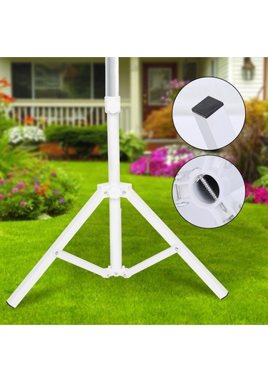 Lemestar Demir Çelik Üçgen Şemsiye Tabanı - Fırça Tasarımıyla Kolay Depolama, Ayarlanabilir Vida İle Farklı Çaplı Şemsiyeler İçin, Rüzgarlı Hava Koşullarında Sabit Tutucu, Bahçe/plaj/balıkçılık Şemsiyeleri İçin Uygun Diğer