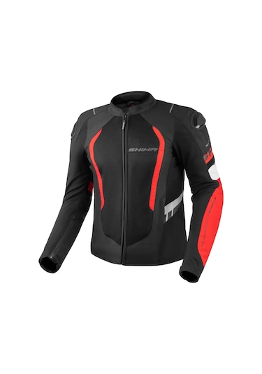 Shima Mesh Pro 2.0 Korumalı Motosiklet Montu Siyah Beyaz Kırmızı