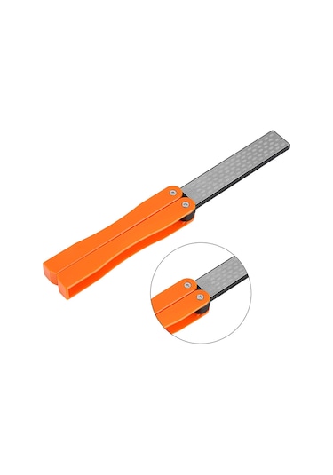 Kosona Diamond Taşlı Çift Taraflı 400/600 Giyotin, Bıçak, Makas Kesici - Katlanabilir Plastik Kılıf İle Taşınabilir Zımpara Aleti Siyah