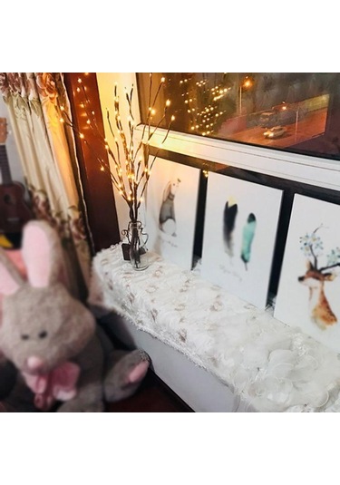 Led Söğüt Şube Lamba Çiçek Işıklar Ampuller Noel Partisi Bahçe Masası Dekorasyon Işık Sıcak Beyaz