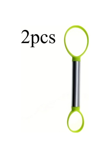 Elmpaly 2 Adet Yeşil Meyve Çekirdeği Çıkarıcı Kaşık - Kaymaz Tutuşlu Mutfak Aleti Yeşil