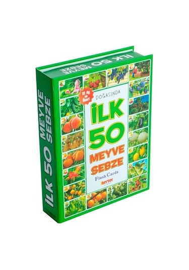 1420 Diytoy Flash Cards - İlk 50 Meyve - Sebze + 12 Ay