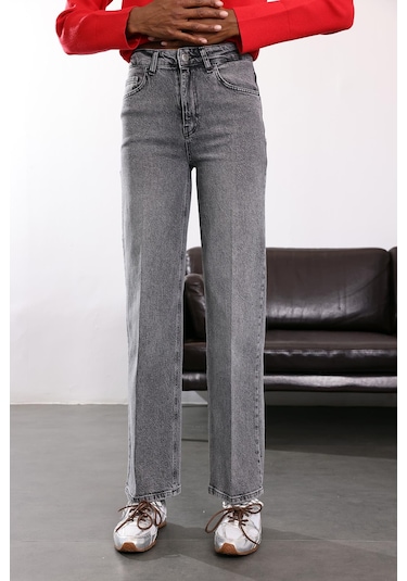 Gri Straight Jean 1005 Gri