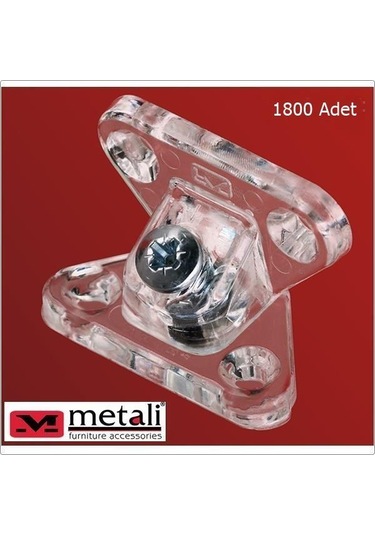 Metali Marka Plastik Açılı Kelebek Bağlantı 1800 Adet Şeffaf