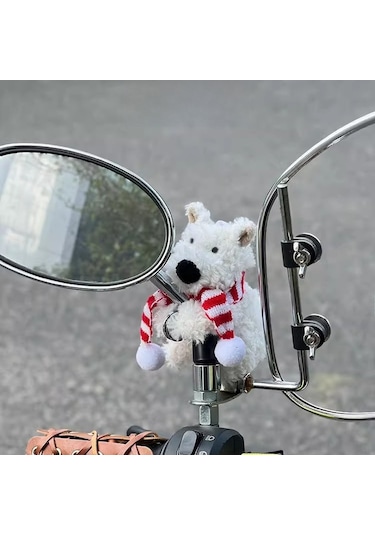 Geeksen Küçük Boy West Highland Terrier Desenli Manyetik Araç Dekorasyonu - Motosiklet, Elektrikli Bisiklet İçin Çekici Ve Kolay Kurulum Aksesuarı