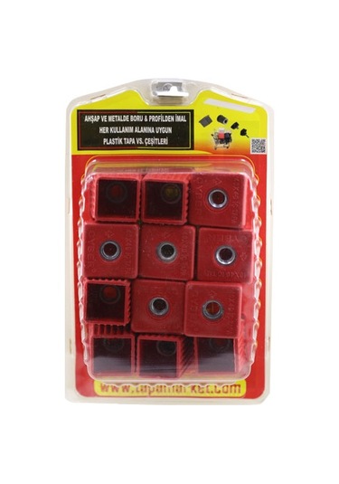 M12 Somunlu Plastik 40x40 İç Tapa (kırmızı)