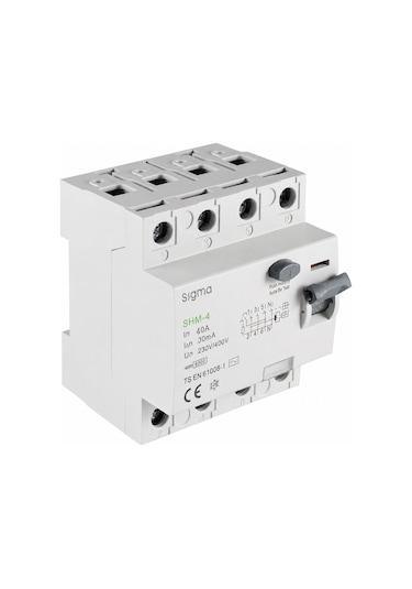 Sigma Shm4p 30ma 40a 6ka Trifaze Kaçak Akım Koruma Şalteri
