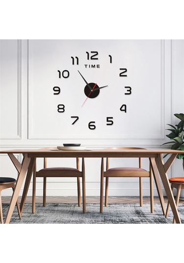 Geeroyoo Modern Akrilik Duvark Saati, Gece Işıklı Ve Sessiz, 40 Cm Altın Renk, Dekoratif Dijital Zaman Gösterimi Çok Renki