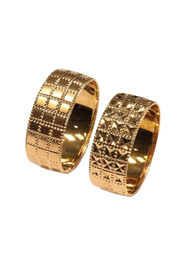 Hakan Güler Kuyumculuk Altın Taşsız Desenli Alyans