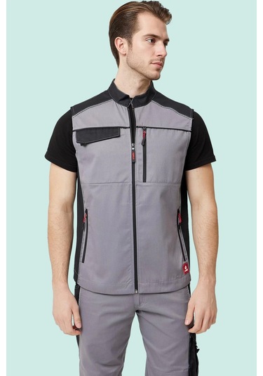 Yazlık İş Yeleği Polyester Gabardin Allium Outdoor Yelek Hafif Nefes Alabilir Fonksiyonel Cepli Gri-siyah Yazlık İş Yeleği Polyester Gabardin Allium Outdoor Yelek Hafif Nefes Alabilir Fonksiyonel Cepli Gri-siyah