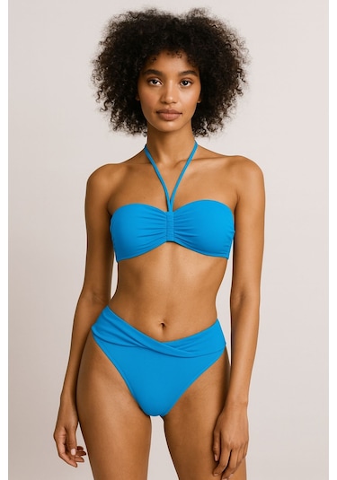 Deep Beach Straplez - Twist Bikini Takım Siyah