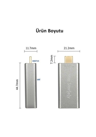 Mcstorey Type-C Hdmı Dönüştürücü 4K Hd Apple Uyumlu MacBook Ipadpro Surfacepro