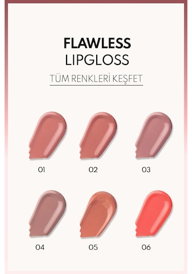 Note Cosmetique Flawless Lipgloss Nemlendirici Dudak Parlatıcısı - 02 Delicate Pink - Pembe