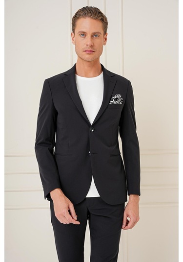 C 680 Slim Fit Siyah Spor Ceket Siyah