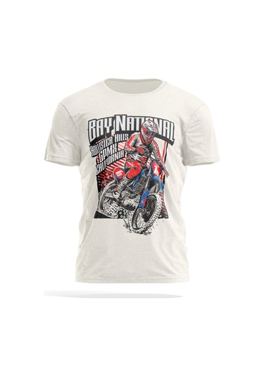 GP-MX Motosiklet T-Shirt Beyaz