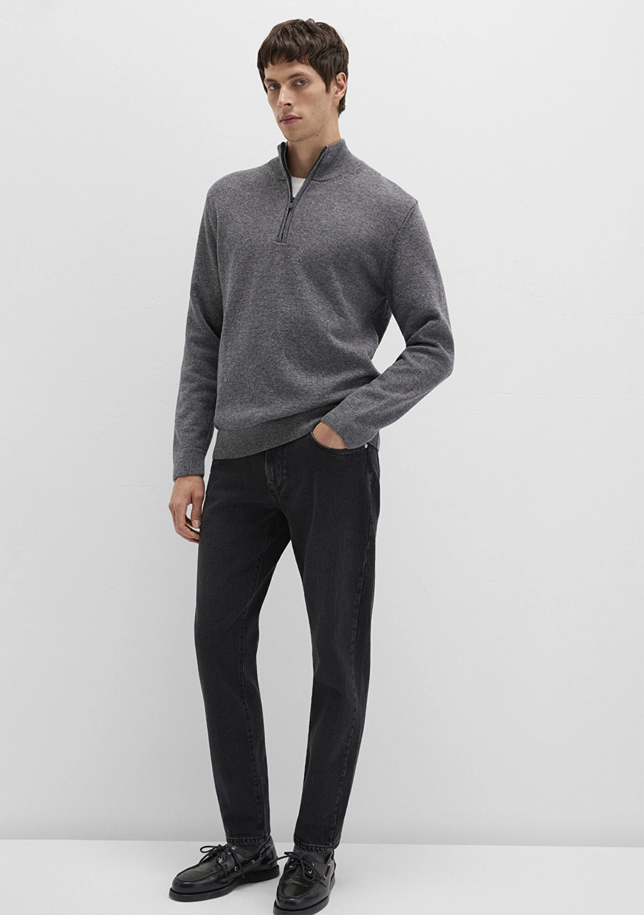 Mavi - Yün Karışımlı Grey Kazak 0710371-80024 Gri