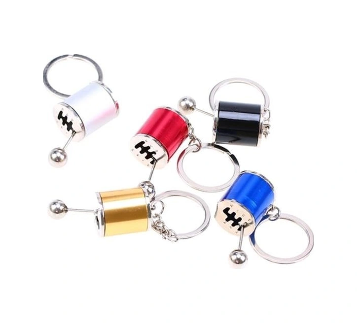 Ams Net Hareketli Araba Vites Anahtarlık Altı Hız Manuel Vites Dişli Shifter Topuzu Metal Anahtarlık