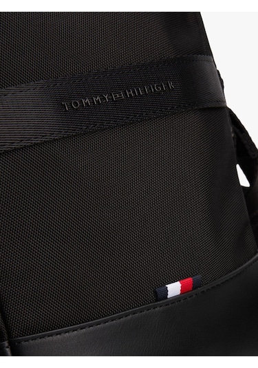 Tommy Hilfiger Th Nylon Erkek Siyah Travel Mini Reporter-8502 Siyah