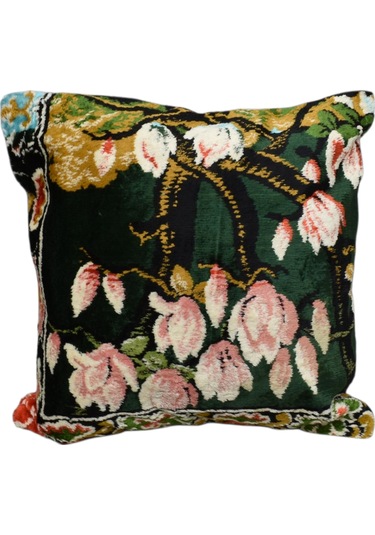 Zehra Abla Halı Yeni Kadife Dokuma Dekoratif Kilim Kırlent Yastık Kılıfı 6067