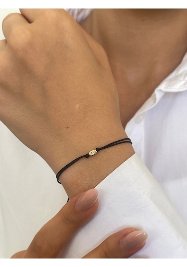 14 Ayar Altın Zarif Altın Bereket Şans Bilekliği Altın