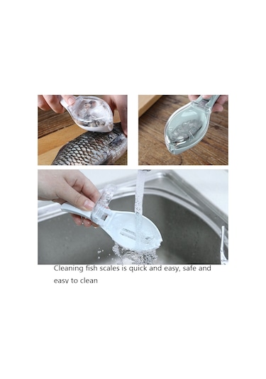 Cbtx 3 Parça Ct1682 Kalınlaştırılmış Plastik Balık Pulları Çekme Makinası Kapaklı Beyaz