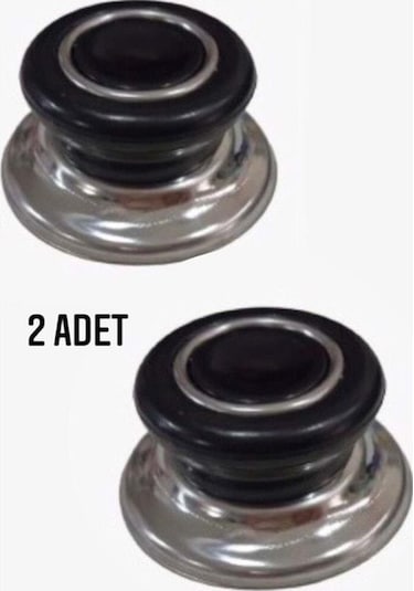 Doğuş Mutfak 2 Adet Siyah Tüm Tencere Tava Kapaklarına Uygun Bagalit Tepe Cam Tencere Kapağı Kulpu