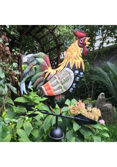 Suntek 47 '' Avrupa Metal Boyalı Horoz Rüzgar Gülü Yön Burcu
