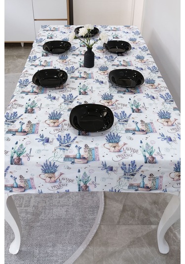 Sufre Sıvı Geçirmez Masa Örtüsü Sofra Bezi Sofra Örtüsü Piknik Örtüsü Lavanta