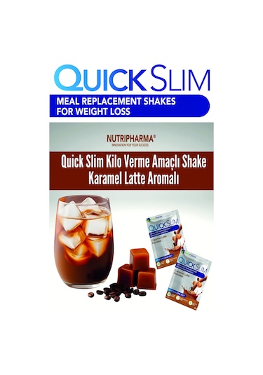 Quick Slim Öğün Yerine Geçen Shake - 30 Saşe - Karamel Latte