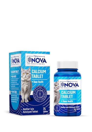 Nova Premium Calcium 75 Tablet Kedi Vitamini