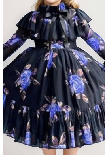 Riccotarz Kız Çocuk Kolları Transparan Ve Yakası Fırfırlı Üzeri Çiçek Desenli Piliseli Mor Elbise Mor Riccotarz Kız Çocuk Kolları Transparan Ve Yakası Fırfırlı Üzeri Çiçek Desenli Piliseli Mor Elbise Mor