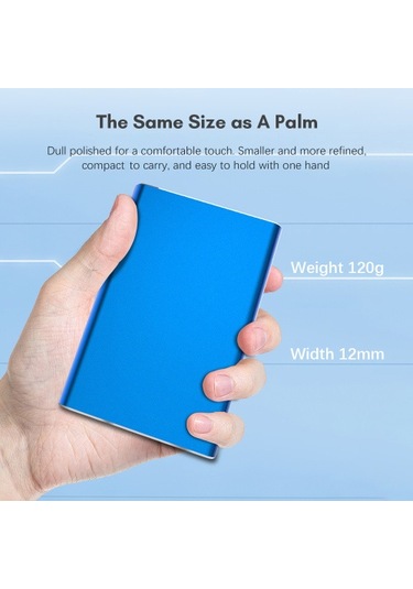 320gb Usb3.0 Yüksek Hızlı Taşınabilir Sabit Disk 2,5 İnç Sata Mobil Sabit Disk Yüksek Hızlı İletim Pc Dizüstü Bilgisayar Mavi