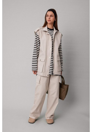 DeFacto Kargo Cepli Basic Düz Gabardin Pantolon C1670AX24SPBG106 Bej DeFacto Kargo Cepli Basic Düz Gabardin Pantolon C1670AX24SPBG106 Bej