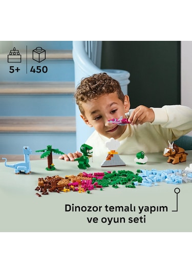 LEGO® Classic Yaratıcı Dinozorlar 11041 - 5 Yaş ve Üzeri Çocuklar için Hayal Gücünü Geliştiren Yaratıcı Oyuncak Yapım Seti (450 Parça)