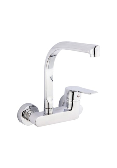 Arya Duvardan Döner Borulu Aç Kapa Mutfak Eviye Evye Aplike Batsı Beyaz