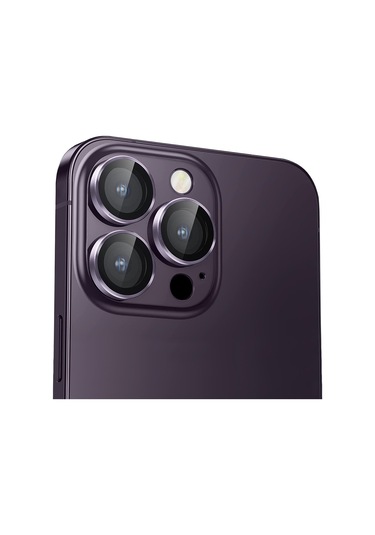 Buff Iphone Uyumlu 13 Pro / 13 Pro Max Uyumlu Kamera Metal Lens Koruyucu Mor